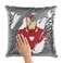 Loud Universe - Jarvis White Sequin Throw Pillow with Stuffing Iron Man Minimal Iron Man Fun Home Decor Pillow
