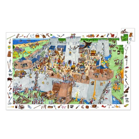 Djeco Fortified Castle Observation Puzzle - 100Pcs