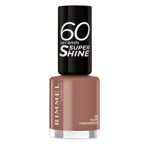 Rimmel London 60 Seconds Super Shine Nail Polish 101 Taupe Throwback 8ml