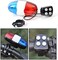 Aiwanto 2Pcs Multifunction 6 LED 4 Tone Sounds Bike Bicycle Horn Bell Police Car Light Electronic Horn Bike Accessories