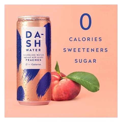 Dash British Peaches Sparkling Water 330ml