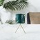 North Europe Style Living Room Ceramic Marble Plant Pot With Gold Metal Support Modern Minimalist Decoration