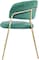LANNY Modern Green Comfortable Stainless Steel Frame Structure Upholstered velvet fabric living room gold legs dining chairs