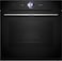 Bosch Series 8 Built-In Oven 60 x 60cm, Home Connect For Remote Monitoring And Control Via App, 4D Hot Air, TFT Touch Display Plus, HBG756CB1M, Black