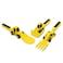 Eazy Kids Spoon, Fork &amp; Pusher - Yellow, Truck, 3Pcs