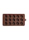 Generic 15-Slot Chocolate Candy Cake Mould Brown 21.5Centimeter