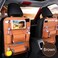 Generic Multi Functional Storage Bag Car Seat Back Protector PU Rexin Dust-Proof Children Kick Mat Leather Storage Bag Black/Beige/Brown (Optionable) 1 Pcs