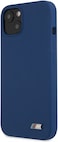 BMW Liquid Silicone Hard Metal Logo For iPhone 13 (6.1") - Blue