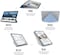 Pipetto Origami No1 for Apple iPad AIR 13 inch case (2024) M2 Smart Cover with 5 in 1 stand - Light Blue