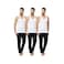 Fruit Of The Loom Men39s Vest 3 Pieces Set Small  WhiteNo RefundExchange for Hygienic Item