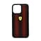 Ferrari Pu Leather Perforated Case With Nylon Base &amp; Yellow Shield Logo For Iphone 14 Pro Max Red