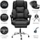 Karnak Executive Office Gaming Chair PU Leather 360 Swivel, Tilt Lock Mechanism, Soft Foam &amp; Well Padded Backrest With Lumbar Support, Black