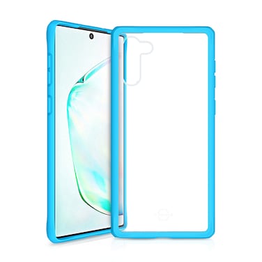 ITskins Samsung Galaxy Note 10 Hybrid Solid cover/case Dual Layer with HEXOtek 2.0 Drop Protection &ndash; Blue &amp; Transparent