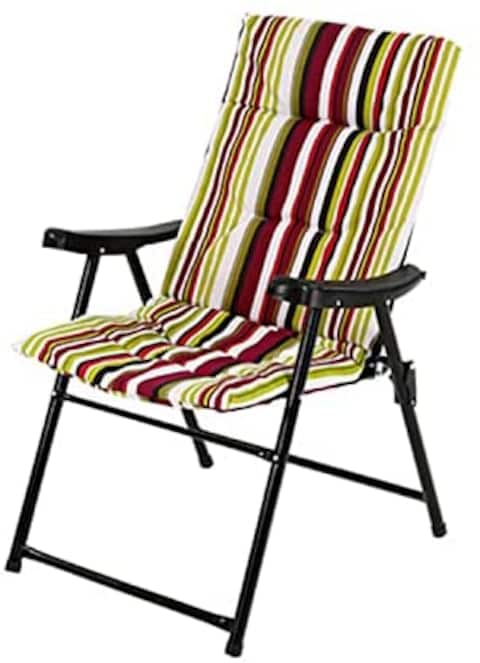GO2CAMPS Folding Camping Chair with Cushion High Quality Beach Chair for Garden Balcony or Festivals Outdoor Relax Chair as Fishing Chair or Festival Chair (Multicolour)