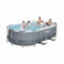 Bestway Power Steel Oval Pool Grey 4.24x2.5x1m