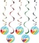 Creative Converting Rainbow Grad Dizzy Danglers 5-Pieces- 60 cm Length- Multicolor
