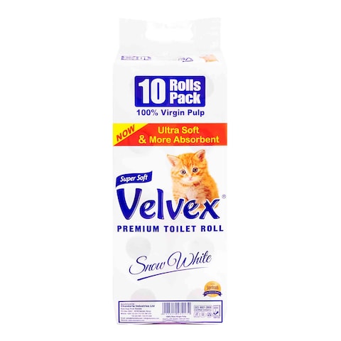 Velvex Toilet Rolls White X10
