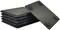 Lushh Natural Stone Square Slate Coaster for Drink Bar Kitchen Home, Handmade Natural Rough Edge, 6pcs Set 10x10 Cm