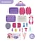 Little Story ROLE PLAY BEAUTICIAN/SALON/BEAUTY PARLOUR TOY SET SATCHEL (21Pcs) - Purple, 3-IN-1 Mode