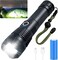 BBStore Rechargeable Flashlight High Lumens, Brightest Powerful Led Flashlight, Super Bright Waterproof Flashlight with Battery, Zoomable, 5 Light Modes, for Emergencies