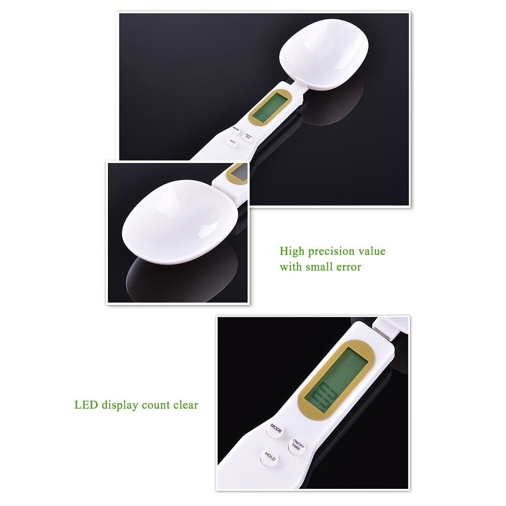 Generic 500G/0.1G Energy Saving Large Screen Display Portable Electronic Food Spoon Scale Coffee