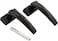 ABBASALI ALUMINIUM DOOR HANDLE BLACK WITH 20MM LOCK BODY