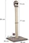 Warmie Sloth Cat Scratcher, 95 cm Tall Cat Scratching post for Indoor Cats, Sisal Rope Cat Scratcher with dangling ball (Chocolate+Beige)