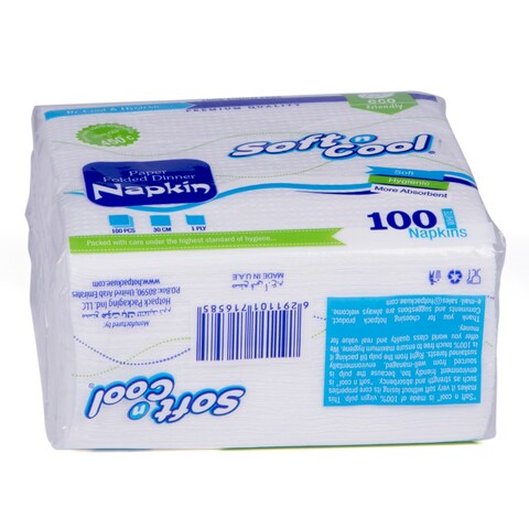 Soft N Cool - Paper Napkin30X30 Cm - 100Pcs