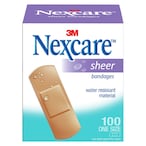 Buy Nexcare Plastic  Sheer Bandages Plasters 72 mm x 25 mm 100 PCS in UAE