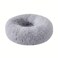Grizzly Velor Round Plush Grey Dog Bed Small - 50 x 15cm