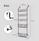 COZY NEST Over-the-Door Storage Rack Organizer 5-Tier Adjustable Baskets Organization,Metal Hanging Pantry Wall Mounted Spice jar for Kitchen, Home, and Laundry