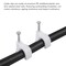 AL ARQAM 8mm Cable Clips - 100 Pcs, White - Secure Cord Clips with Steel Nails for Round Cables, Indoor &amp; Outdoor Use