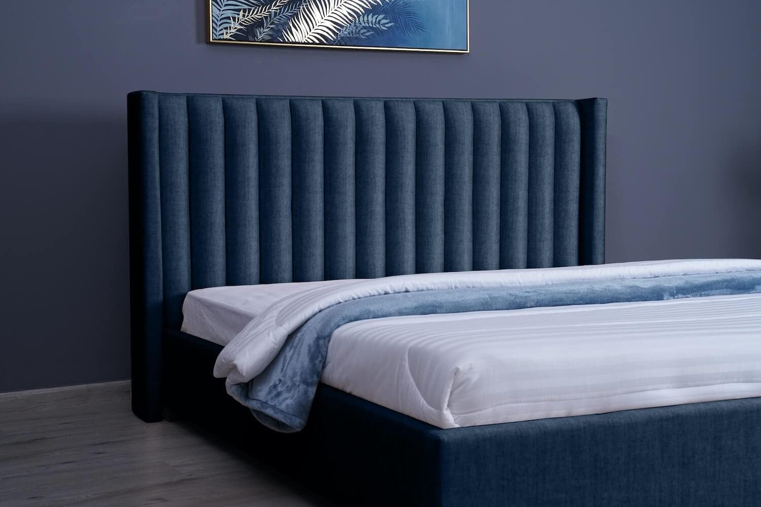 PAN Home Home Furnishings Venus Headboard Chanel Navy Blue L-180: H-125cm 180x125 Navy Blue