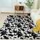Mei Lifestyle Modern Wool Fluffy Floor Mat Carpet With Anti Slip High Pile Bottom With Upgraded Foam (Size 120&times;160cm)