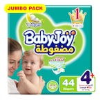 Buy Babyjoy Compressed Diamond Pad Diaper Size 4+ Large 12-21kg Jumbo Pack 44 count in Saudi Arabia