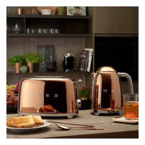 Smeg 50&#39;s Style Toaster 950W TSF01RGUK Rose Gold