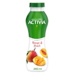 Buy Activia Yoghurt Go Drinkable Yogurt Snack Peach-Mango 280ml in UAE