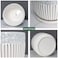 Vsell24 Grey Texture Ceramic Plant Pots with Drainage Holes and Saucer, Decorative Planters for Indoor/Outdoor, House Plants, Garden, Succulents (Small)