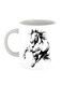 Impress Horse Printed Coffee Mug White/Black/Grey 11Ounce