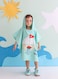 Milk &amp; Moo Kids Poncho Sailor Octopus Hooded Beach Towels For Kids