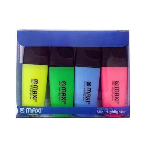 Maxi Mini Highlighter Multicolour 4 PCS