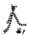 Generic - Flexible Trpod Stand For GoPro With Mount Adapter Black/White