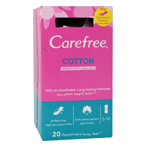 CAREFREE PANTYLINERS FRESH SCENT X20