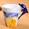 Solarae 3D Dolphin Mug (13.5oz). Hand-painted for all ages. Microwave safe