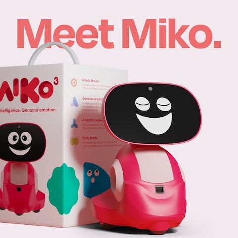 Miko My Companion Miko 3 : AI-Powered Smart Robot for Kids   STEM Learning &amp; Educational Robot   Interactive Robo with Coding apps + Unlimited Games + programmable   For Kids 5-10 Years Old   Red