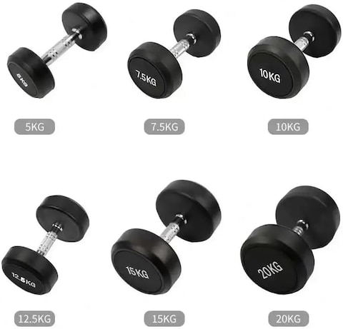 Harley Fitness Commercial Dumbbells - TPU- Dynamic Strength and Stability (2.5, Kilograms)