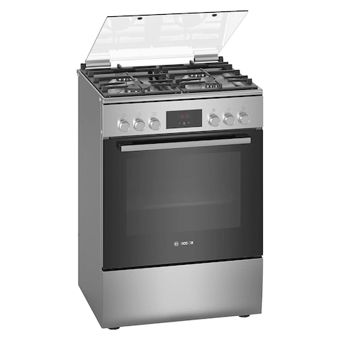 Bosch Free Standing Cooker 4 Gas Burner Electric Oven Stainless Steel 60Cm HXQ38AE50M 1 Year Warranty