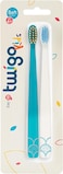 Flipper Toothbrush Twigo For Kids, Twin Pack, Soft Bristles, Made In Malaysia - Blue &amp; White
