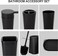 Bathroom Accessories Set,6-Piece Bathroom Gift Set,Toothbrush Holder,Toothbrush Cup,Soap Dispenser,Soap Dish,Toilet Brush Holder,Trash Can,Tumbler Bathroom Accessory Set Complete,Black