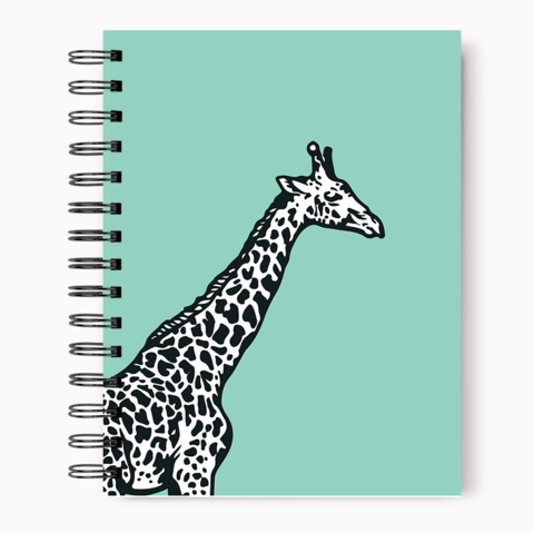 Loud Universe Spiral Notebook Giraffe Hard Cover Notebook with Premium High Quality Paper A5 Size